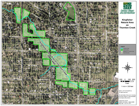 Kingfisher Natural Area on Thornton Creek Map of Kingfisher Natural Area on Thornton Creek